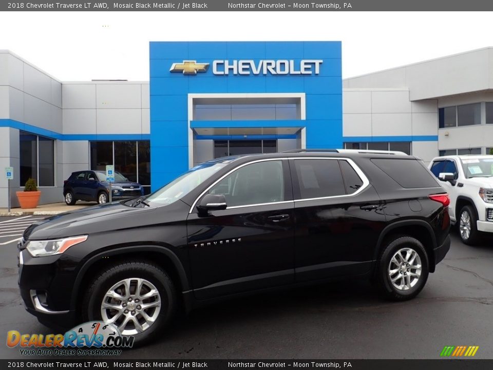 2018 Chevrolet Traverse LT AWD Mosaic Black Metallic / Jet Black Photo #1