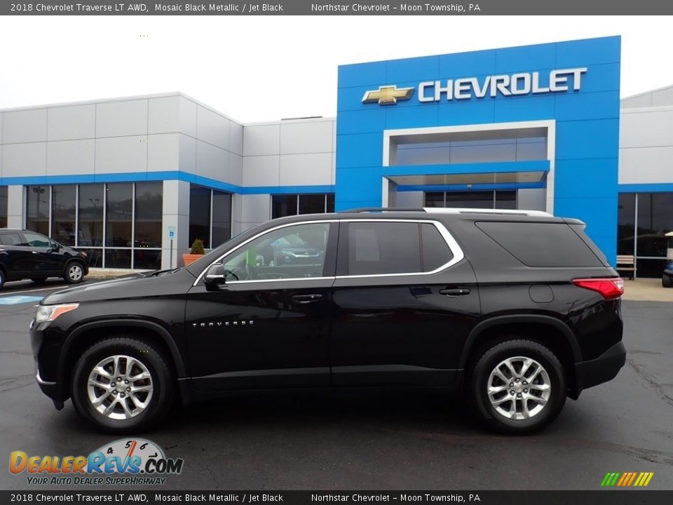 2018 Chevrolet Traverse LT AWD Mosaic Black Metallic / Jet Black Photo #3