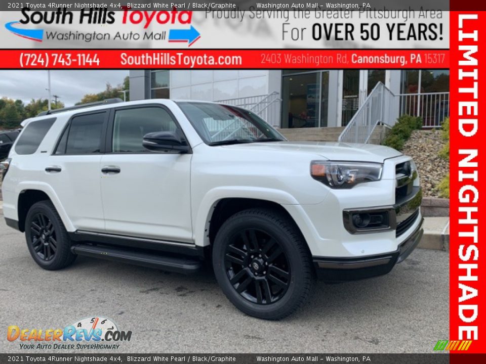 2021 Toyota 4Runner Nightshade 4x4 Blizzard White Pearl / Black/Graphite Photo #1