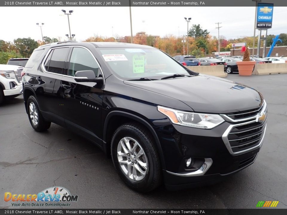 2018 Chevrolet Traverse LT AWD Mosaic Black Metallic / Jet Black Photo #11
