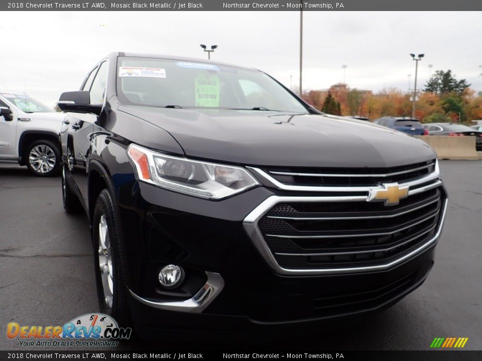 2018 Chevrolet Traverse LT AWD Mosaic Black Metallic / Jet Black Photo #12