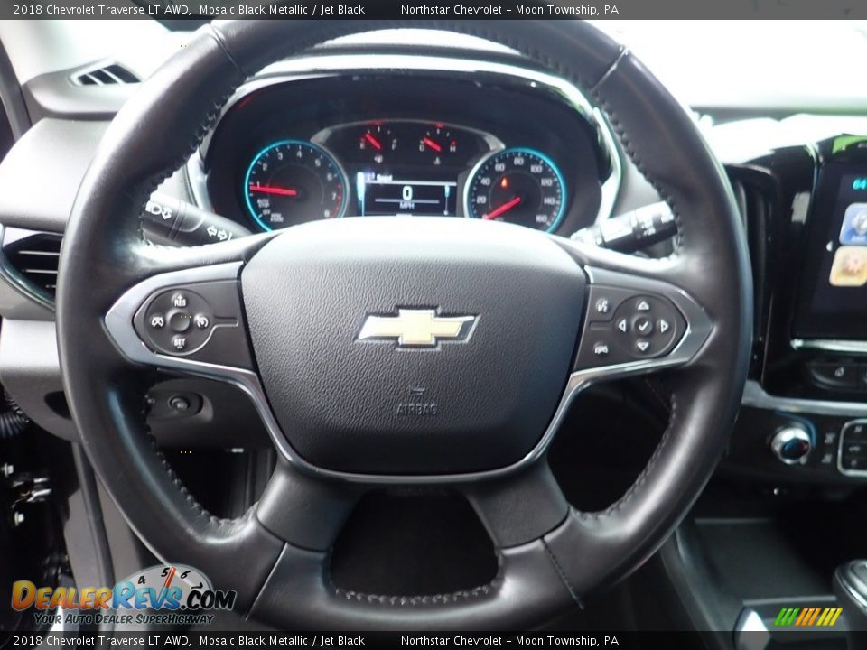 2018 Chevrolet Traverse LT AWD Mosaic Black Metallic / Jet Black Photo #26