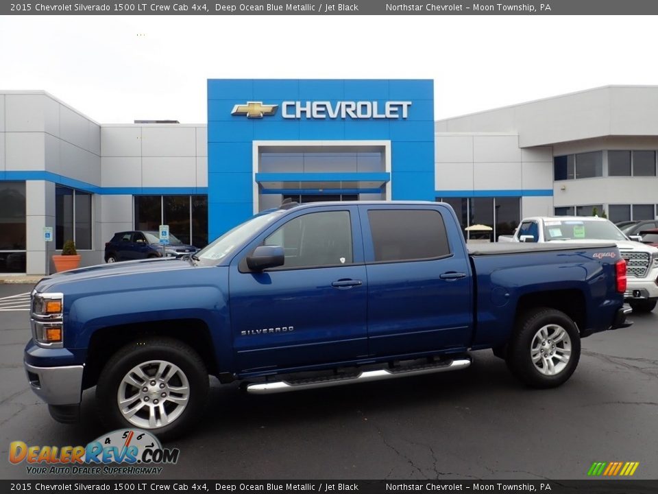 2015 Chevrolet Silverado 1500 LT Crew Cab 4x4 Deep Ocean Blue Metallic / Jet Black Photo #1