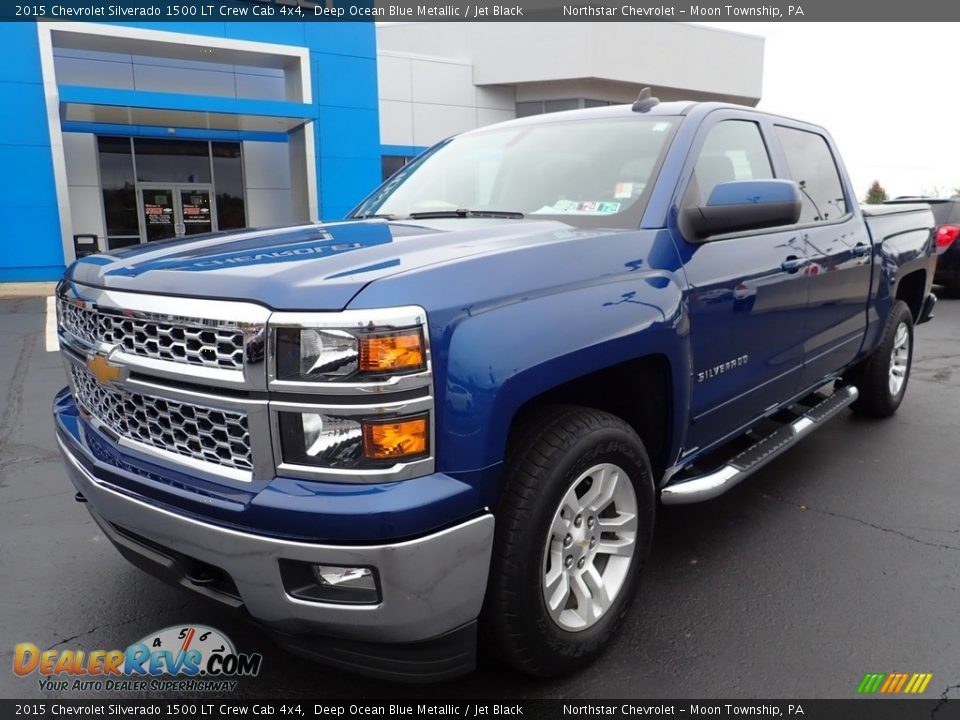 2015 Chevrolet Silverado 1500 LT Crew Cab 4x4 Deep Ocean Blue Metallic / Jet Black Photo #2