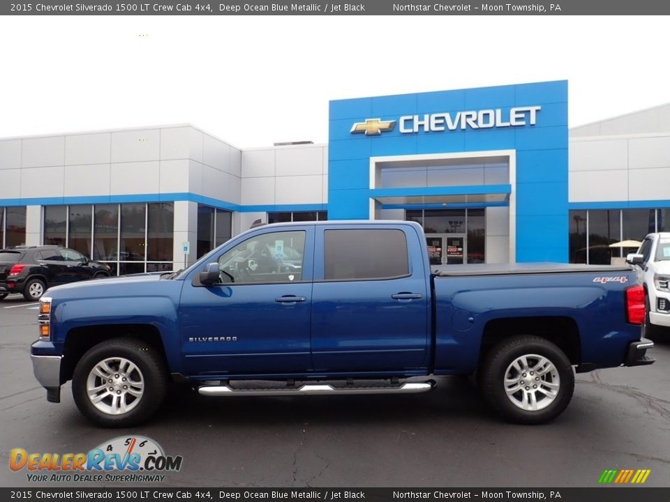 2015 Chevrolet Silverado 1500 LT Crew Cab 4x4 Deep Ocean Blue Metallic / Jet Black Photo #3