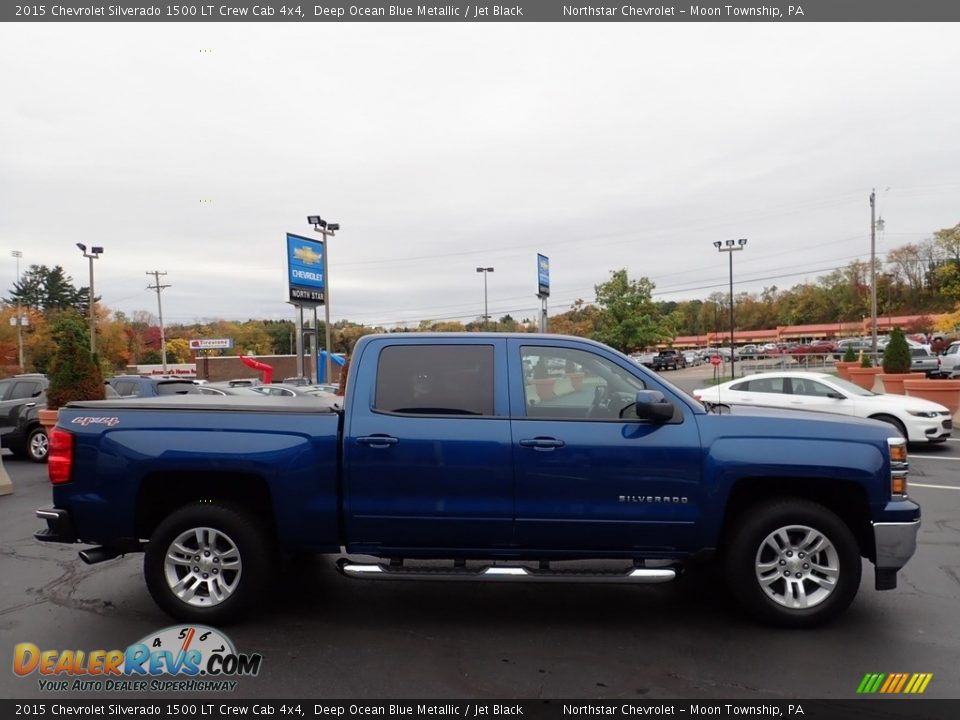 2015 Chevrolet Silverado 1500 LT Crew Cab 4x4 Deep Ocean Blue Metallic / Jet Black Photo #9