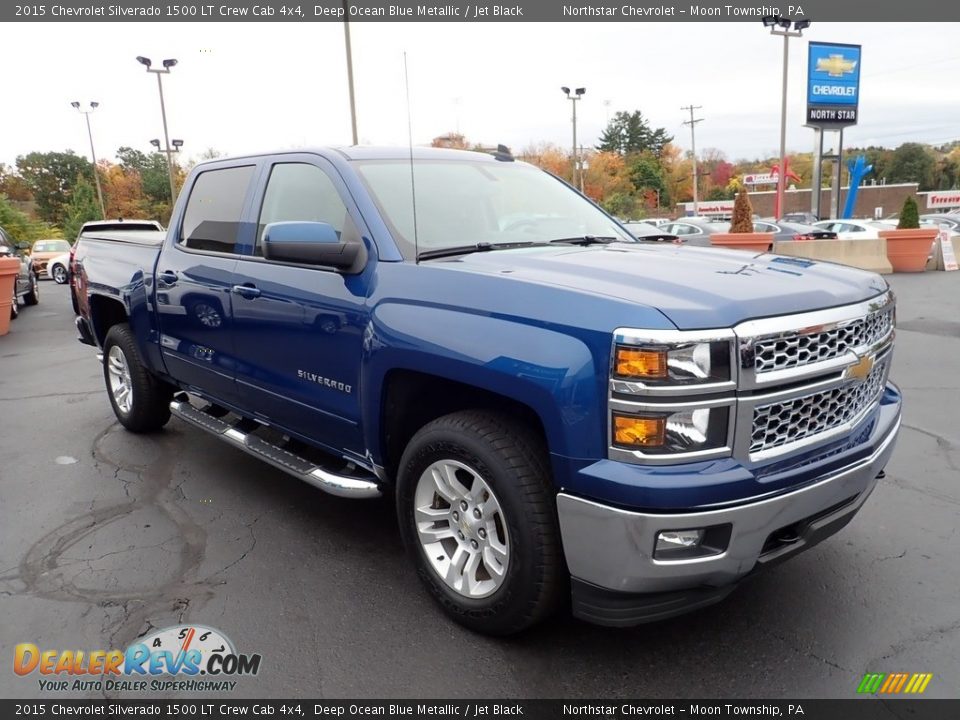 2015 Chevrolet Silverado 1500 LT Crew Cab 4x4 Deep Ocean Blue Metallic / Jet Black Photo #10