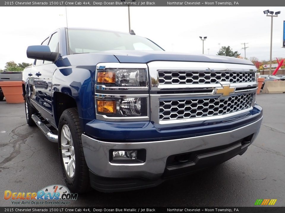 2015 Chevrolet Silverado 1500 LT Crew Cab 4x4 Deep Ocean Blue Metallic / Jet Black Photo #11