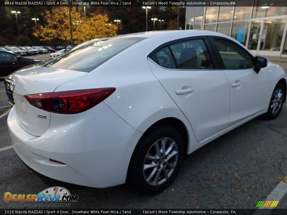 2016 Mazda MAZDA3 i Sport 4 Door Snowflake White Pearl Mica / Sand Photo #4