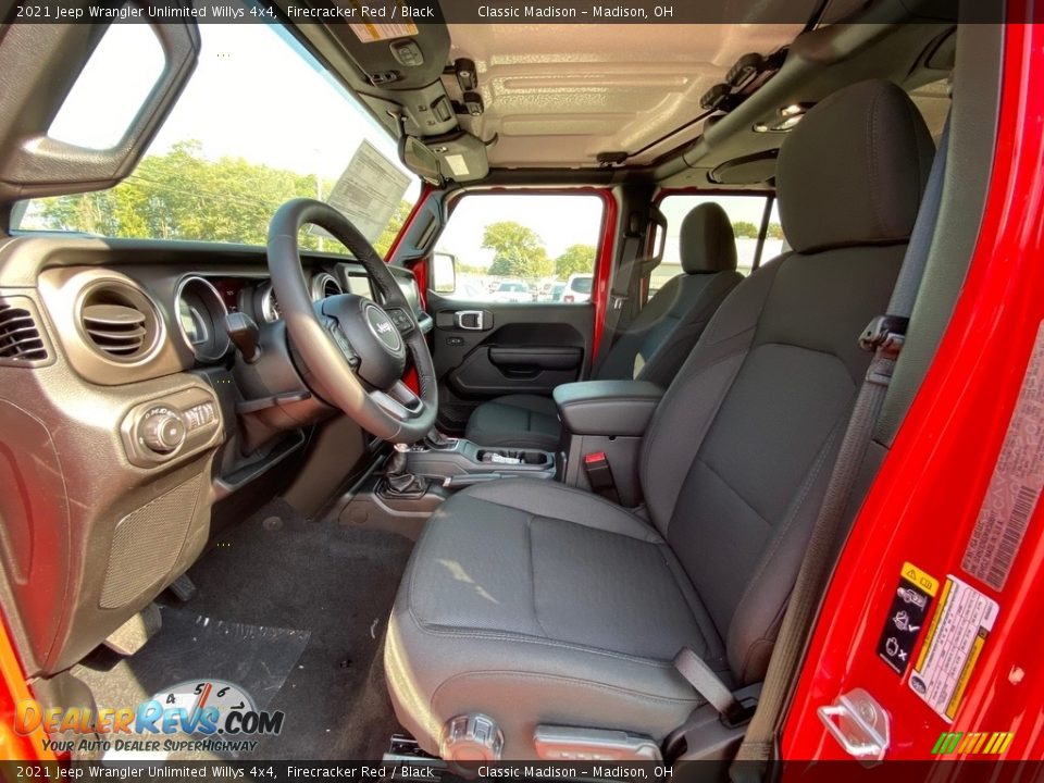 Front Seat of 2021 Jeep Wrangler Unlimited Willys 4x4 Photo #2