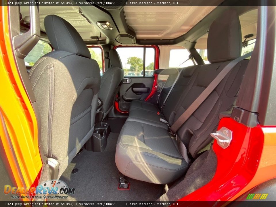 Rear Seat of 2021 Jeep Wrangler Unlimited Willys 4x4 Photo #3