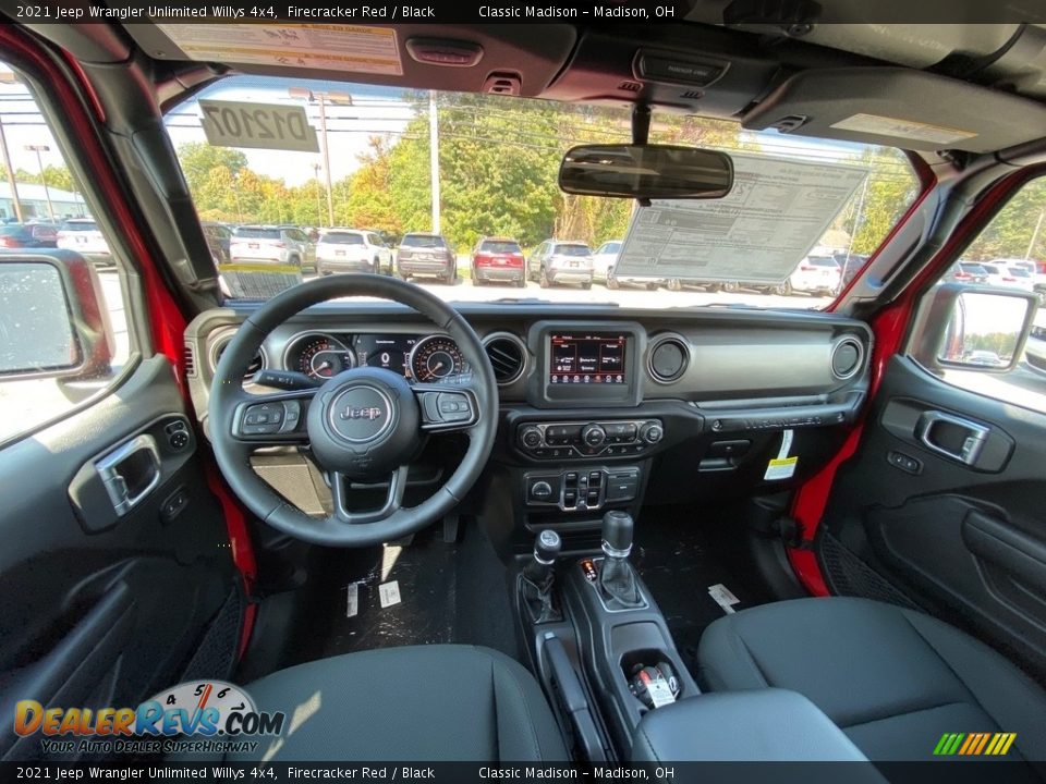 Black Interior - 2021 Jeep Wrangler Unlimited Willys 4x4 Photo #4
