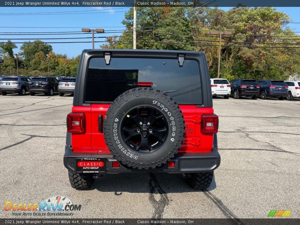 2021 Jeep Wrangler Unlimited Willys 4x4 Firecracker Red / Black Photo #10