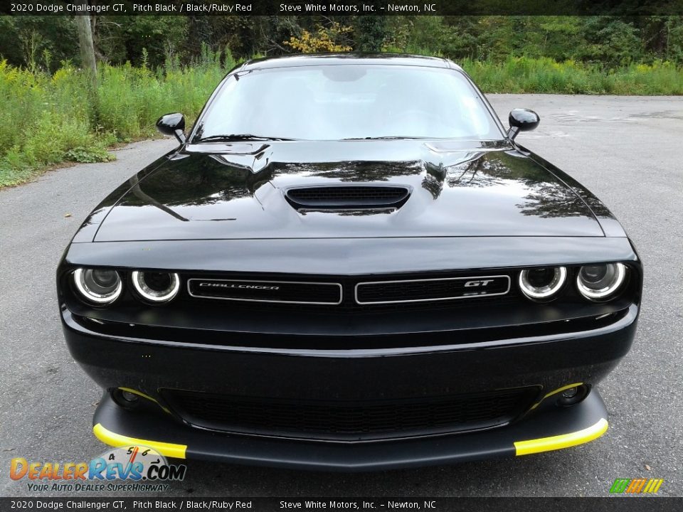 2020 Dodge Challenger GT Pitch Black / Black/Ruby Red Photo #3