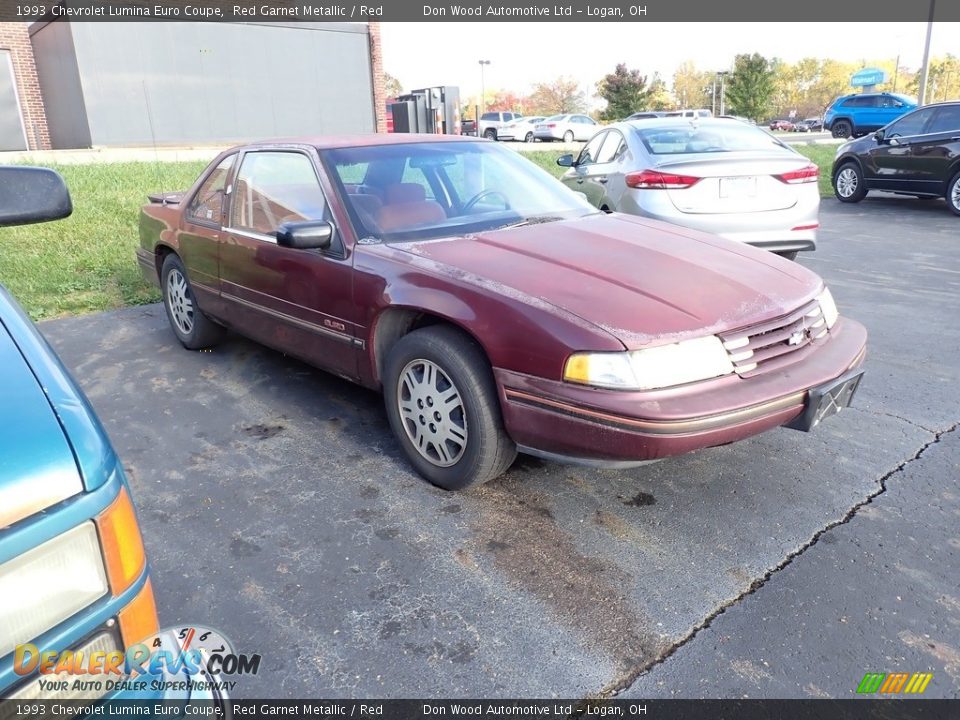 1993 Chevrolet Lumina Euro Coupe Red Garnet Metallic / Red Photo #2