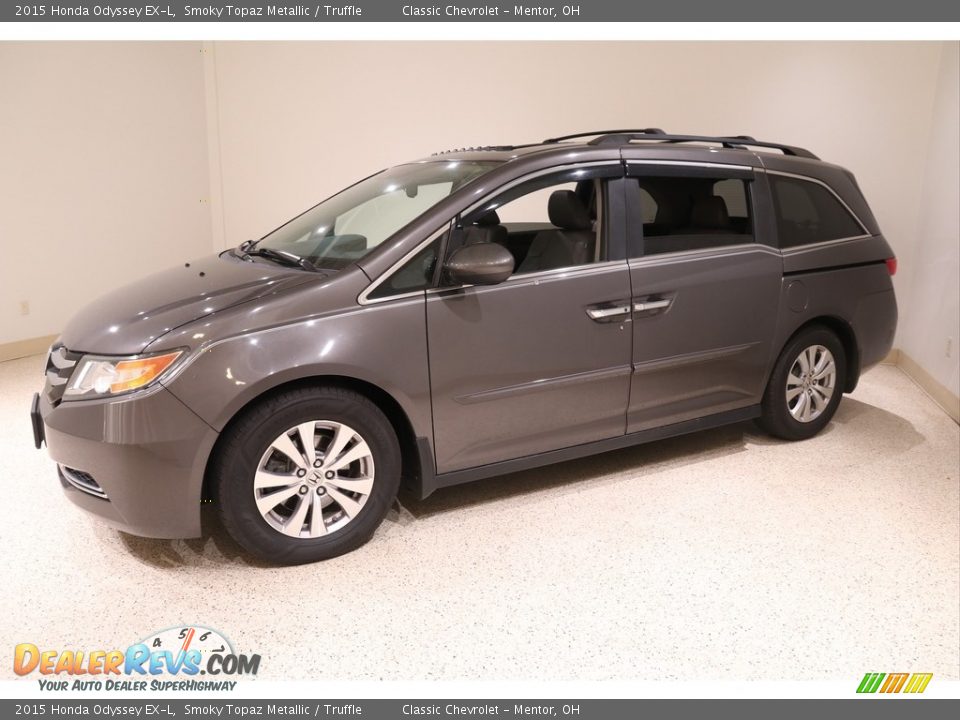 2015 Honda Odyssey EX-L Smoky Topaz Metallic / Truffle Photo #3