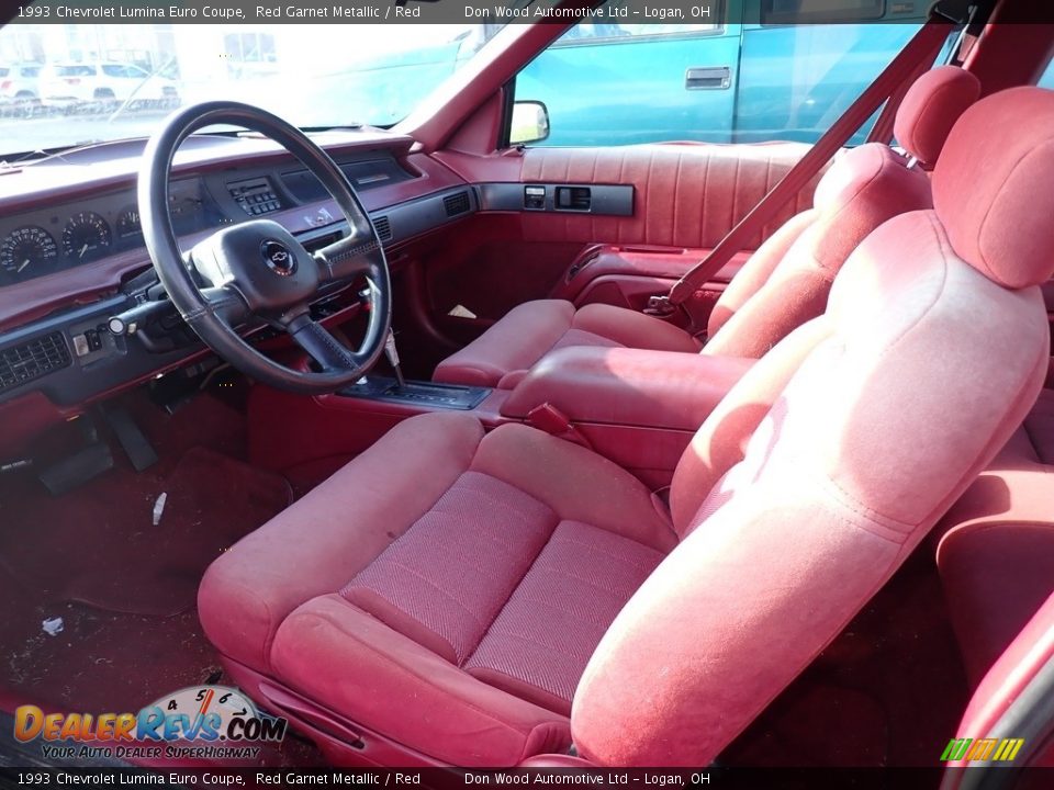 Red Interior - 1993 Chevrolet Lumina Euro Coupe Photo #7