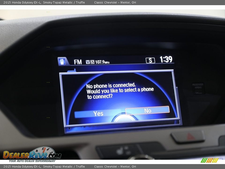 2015 Honda Odyssey EX-L Smoky Topaz Metallic / Truffle Photo #14