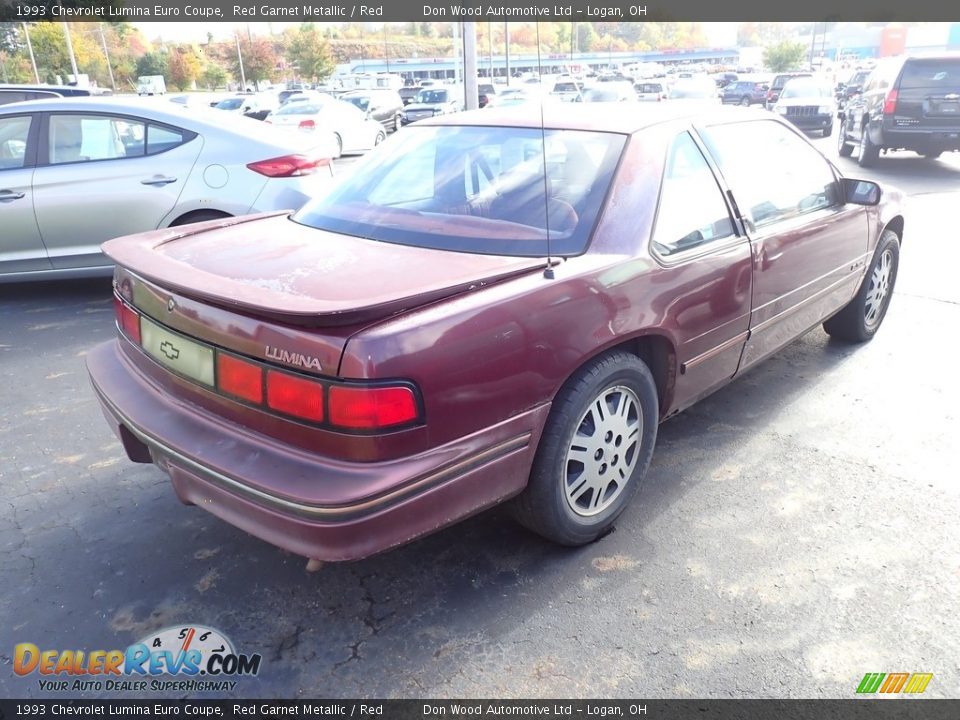 1993 Chevrolet Lumina Euro Coupe Red Garnet Metallic / Red Photo #12
