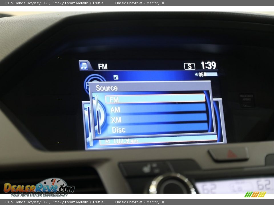 2015 Honda Odyssey EX-L Smoky Topaz Metallic / Truffle Photo #16