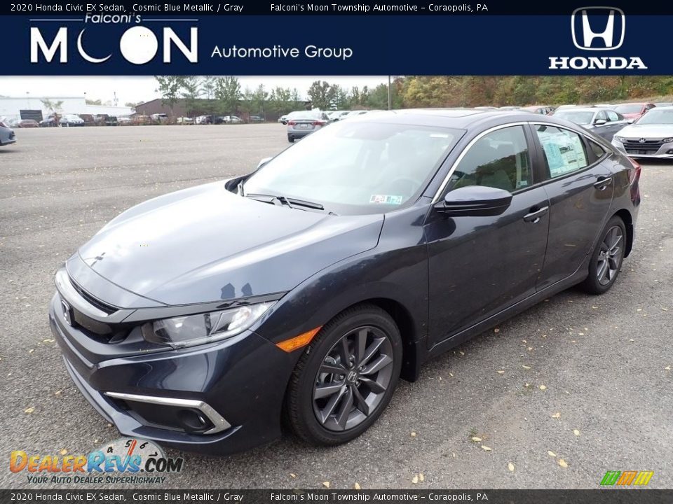 2020 Honda Civic EX Sedan Cosmic Blue Metallic / Gray Photo #1