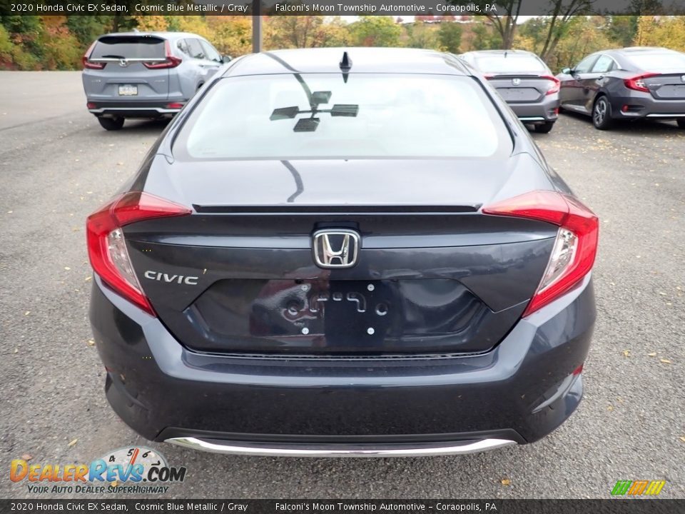 2020 Honda Civic EX Sedan Cosmic Blue Metallic / Gray Photo #3