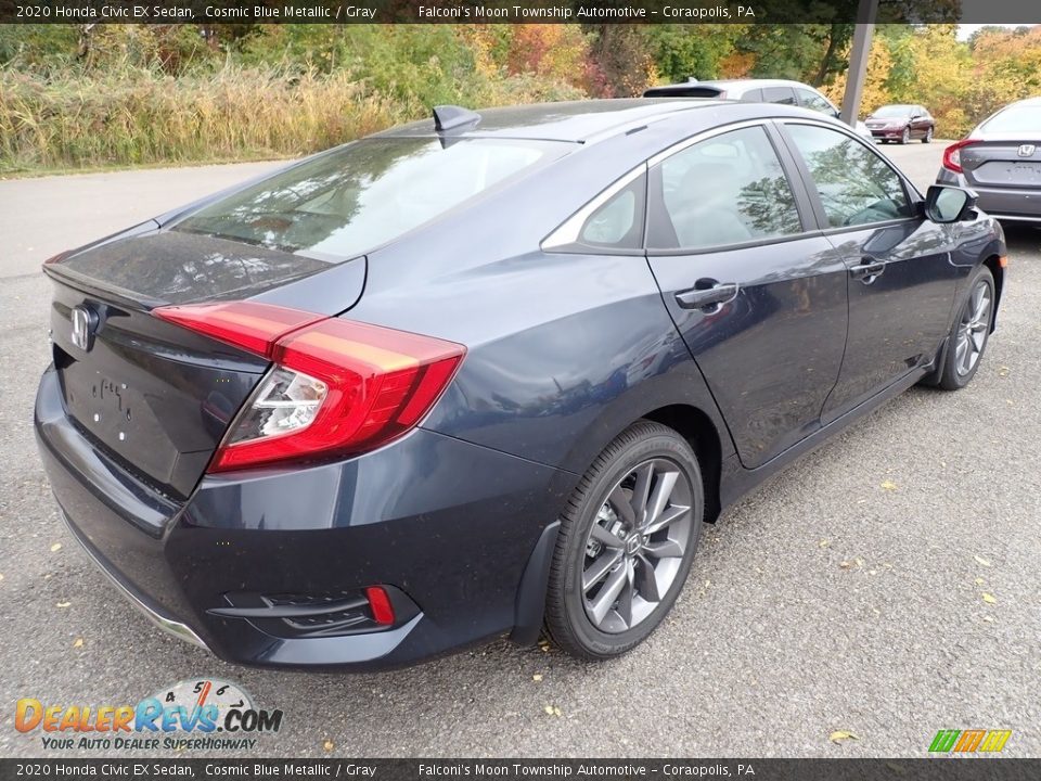 2020 Honda Civic EX Sedan Cosmic Blue Metallic / Gray Photo #4