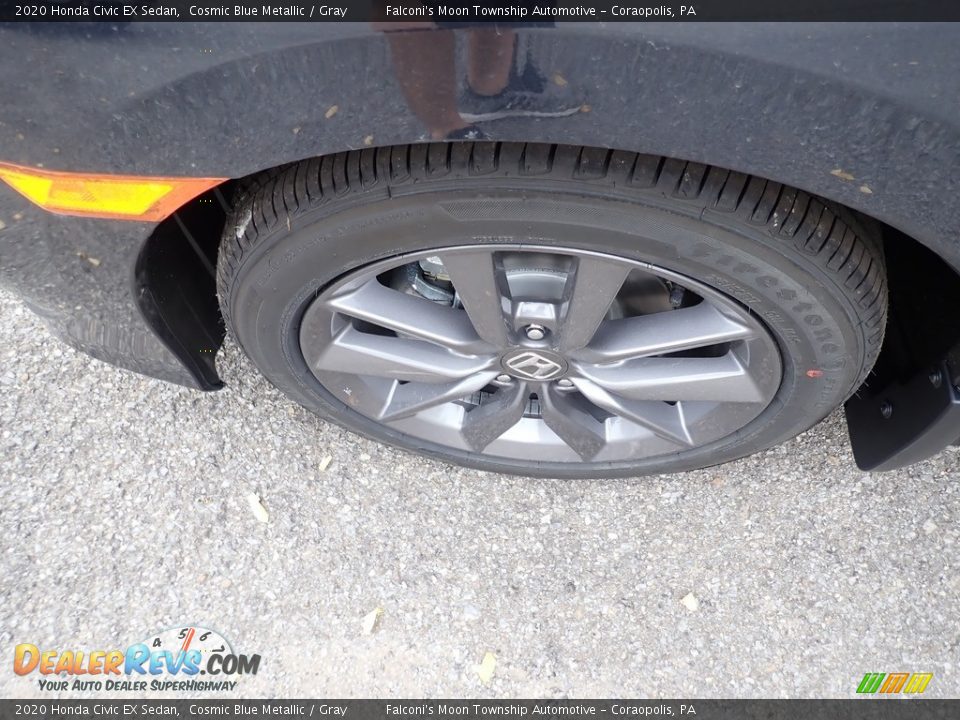 2020 Honda Civic EX Sedan Cosmic Blue Metallic / Gray Photo #7
