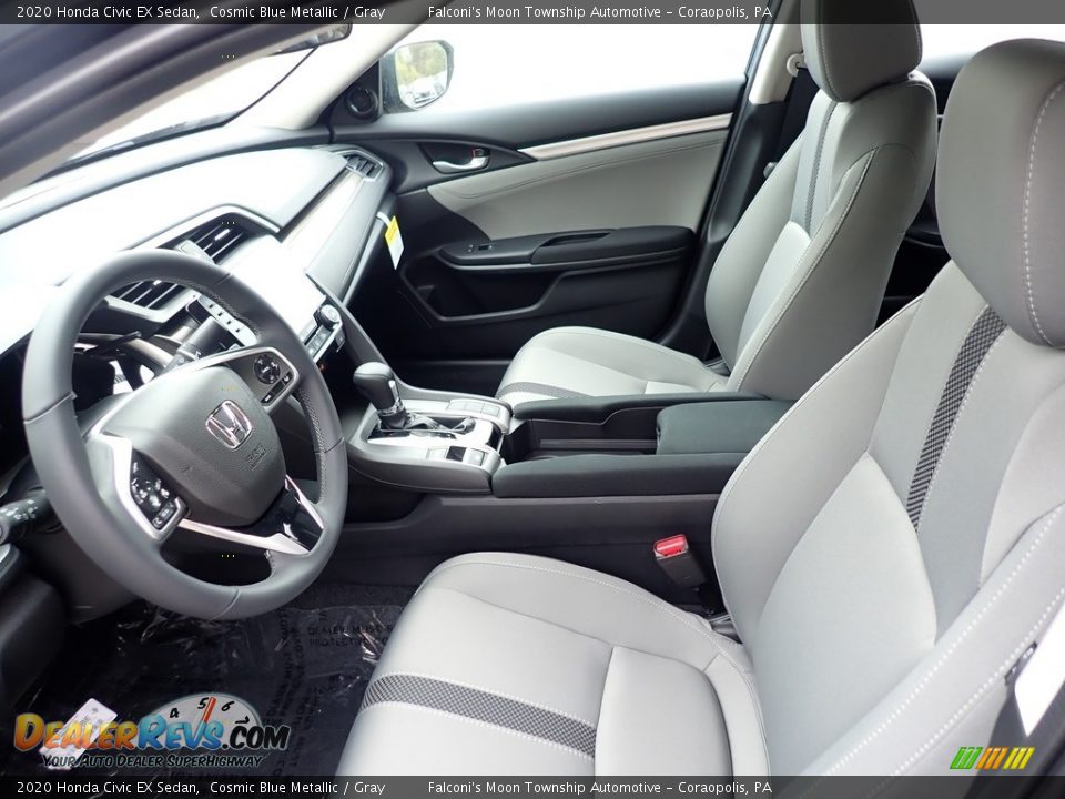2020 Honda Civic EX Sedan Cosmic Blue Metallic / Gray Photo #8