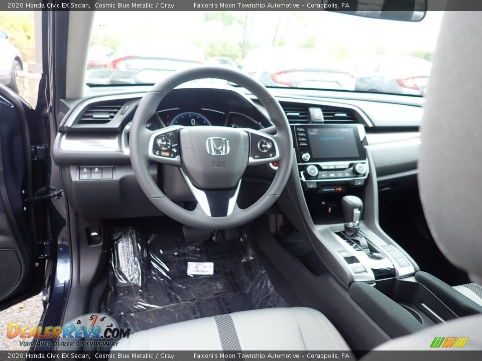 2020 Honda Civic EX Sedan Cosmic Blue Metallic / Gray Photo #10