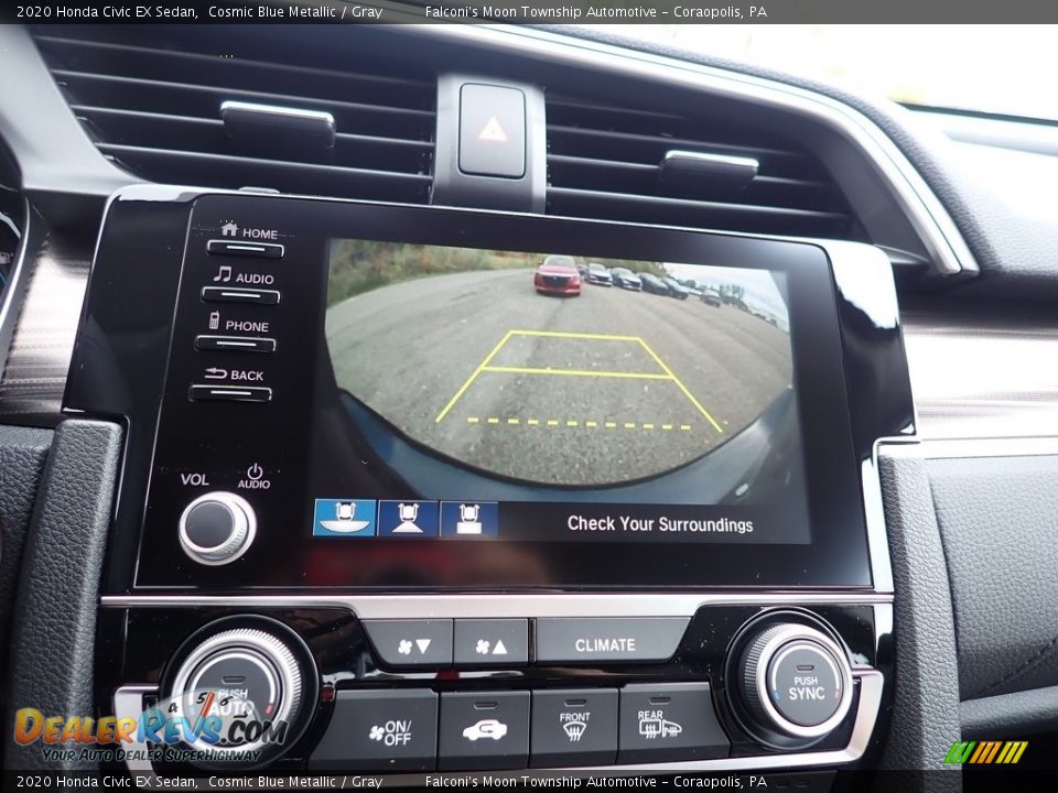 2020 Honda Civic EX Sedan Cosmic Blue Metallic / Gray Photo #14
