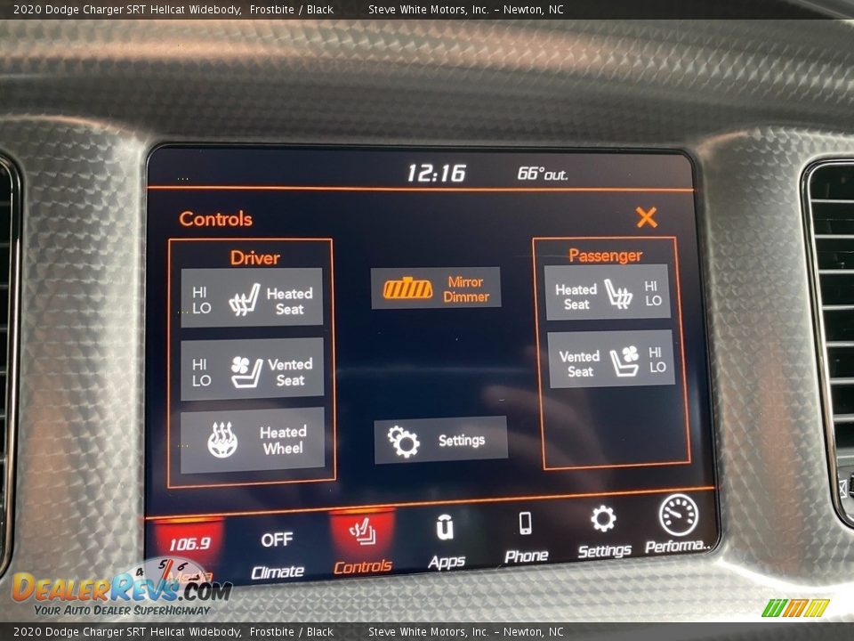 Controls of 2020 Dodge Charger SRT Hellcat Widebody Photo #25