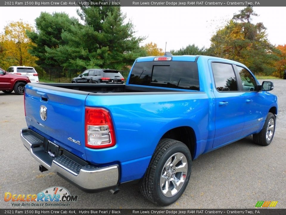 2021 Ram 1500 Big Horn Crew Cab 4x4 Hydro Blue Pearl / Black Photo #5