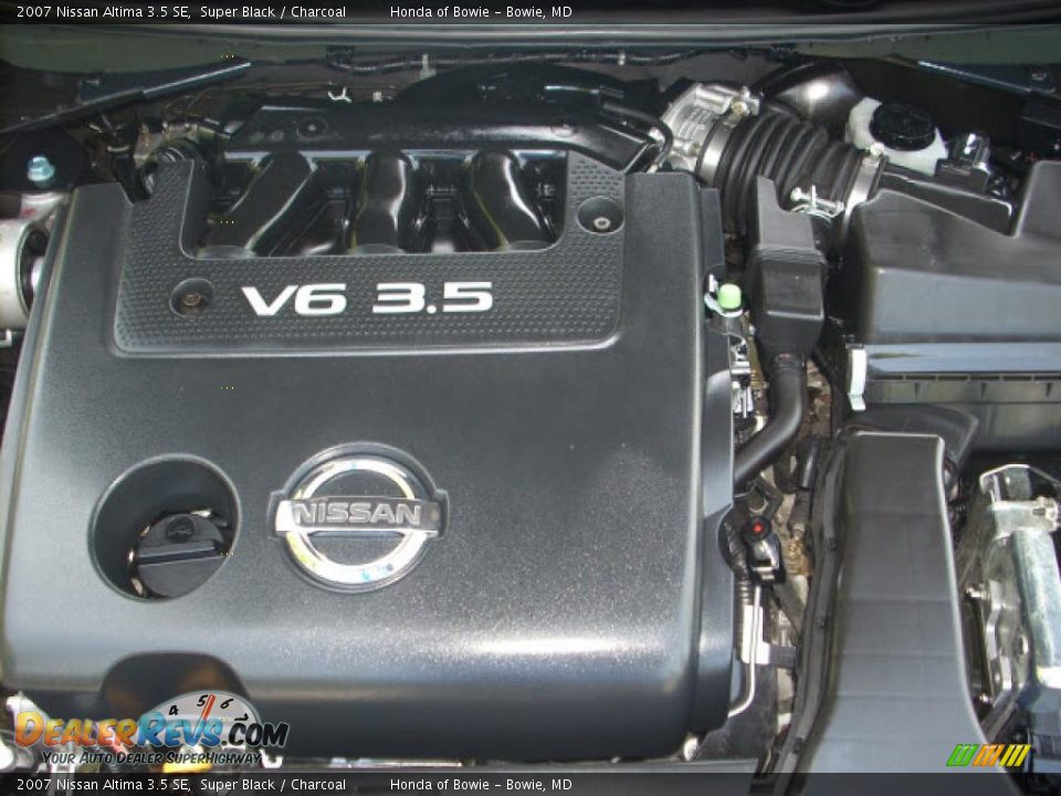 2007 Nissan Altima 3.5 SE Super Black / Charcoal Photo #9