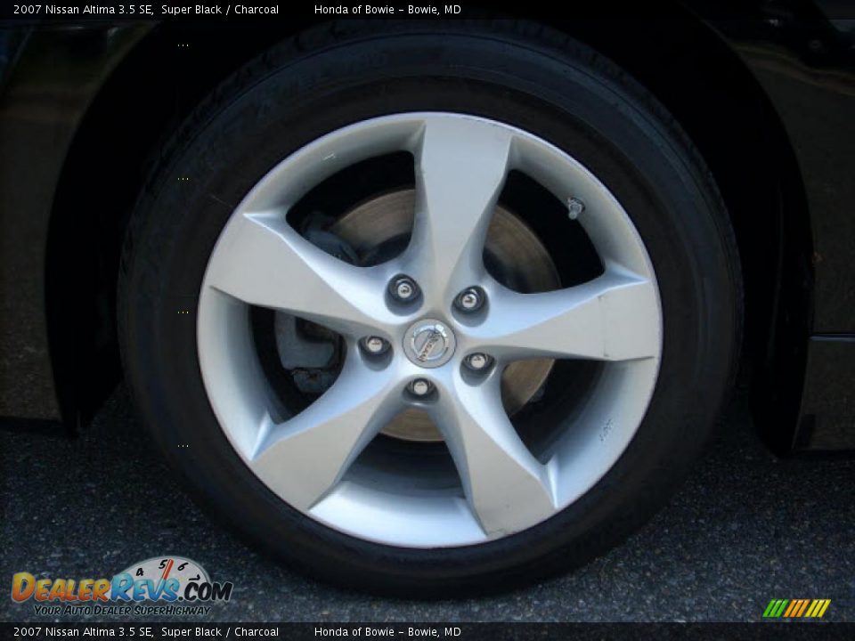 2007 Nissan Altima 3.5 SE Super Black / Charcoal Photo #10