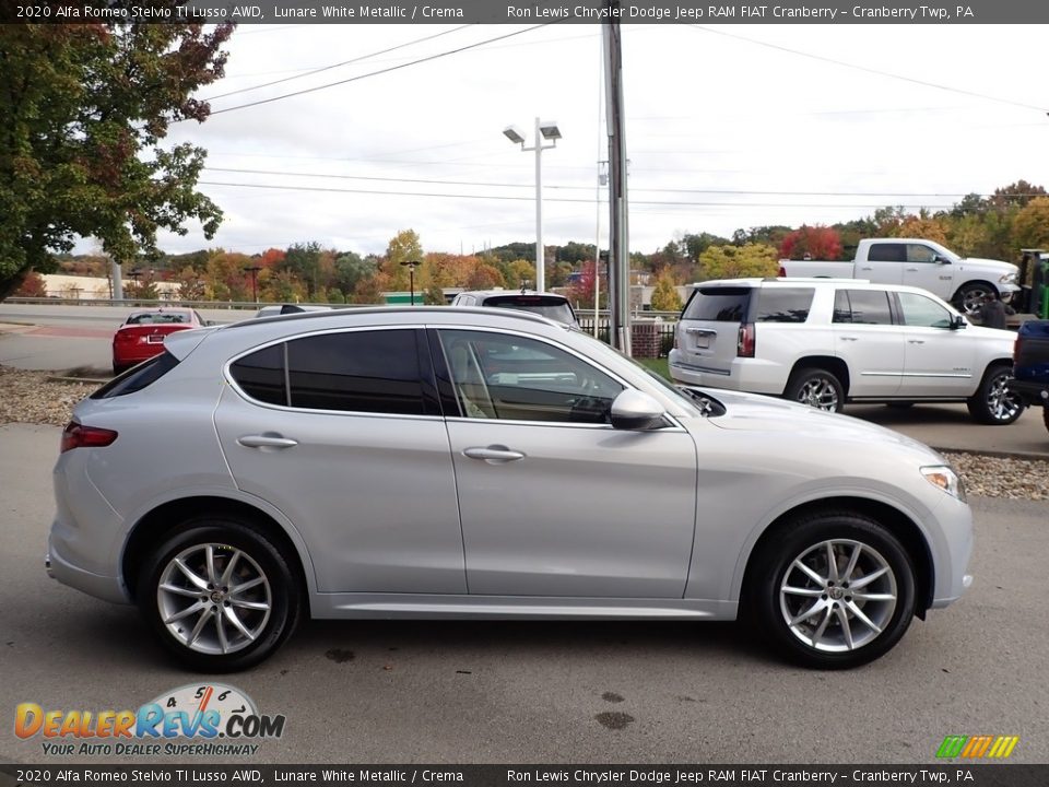 Lunare White Metallic 2020 Alfa Romeo Stelvio TI Lusso AWD Photo #4