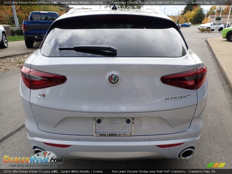 2020 Alfa Romeo Stelvio TI Lusso AWD Lunare White Metallic / Crema Photo #6