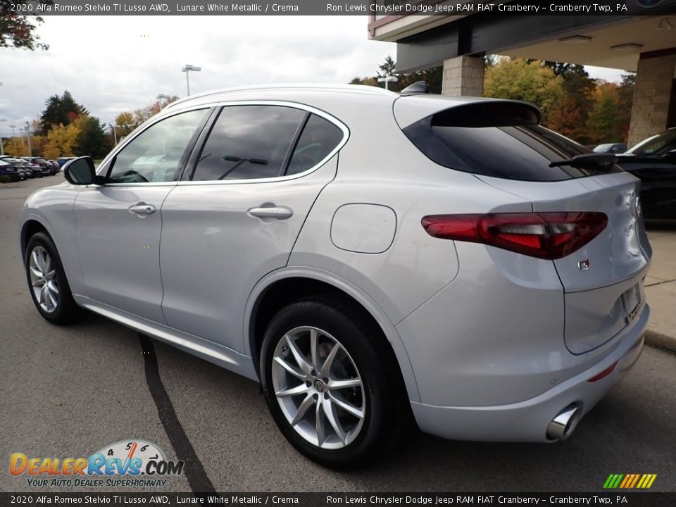 2020 Alfa Romeo Stelvio TI Lusso AWD Lunare White Metallic / Crema Photo #8