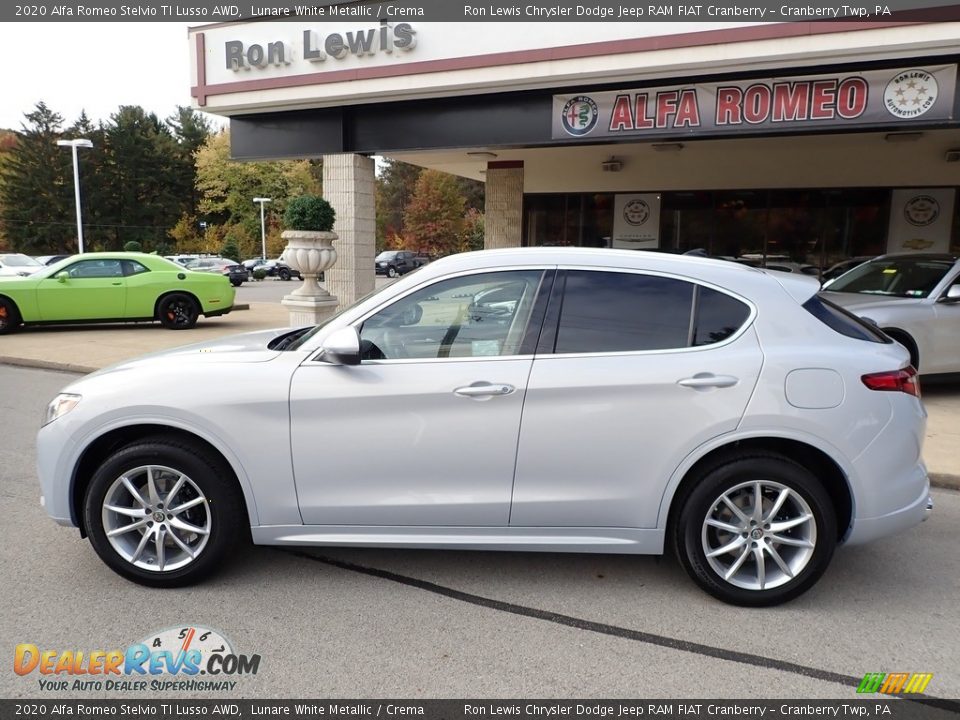 2020 Alfa Romeo Stelvio TI Lusso AWD Lunare White Metallic / Crema Photo #9