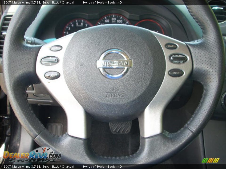2007 Nissan Altima 3.5 SE Super Black / Charcoal Photo #15