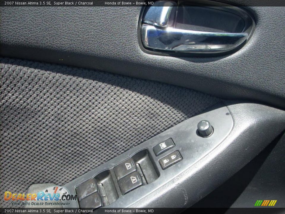 2007 Nissan Altima 3.5 SE Super Black / Charcoal Photo #16