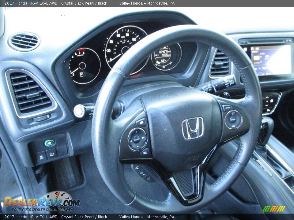 2017 Honda HR-V EX-L AWD Crystal Black Pearl / Black Photo #15
