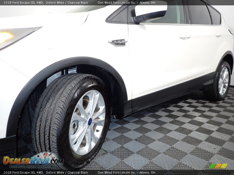 2018 Ford Escape SEL 4WD Oxford White / Charcoal Black Photo #8