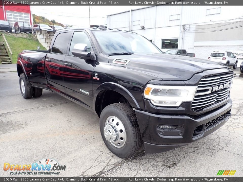 Diamond Black Crystal Pearl 2020 Ram 3500 Laramie Crew Cab 4x4 Photo #8
