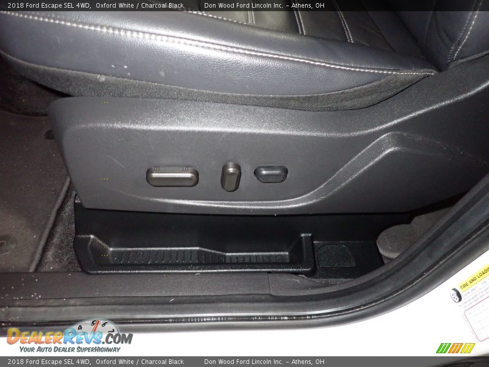 2018 Ford Escape SEL 4WD Oxford White / Charcoal Black Photo #19