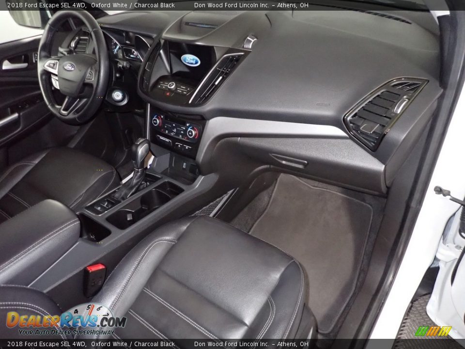 2018 Ford Escape SEL 4WD Oxford White / Charcoal Black Photo #28