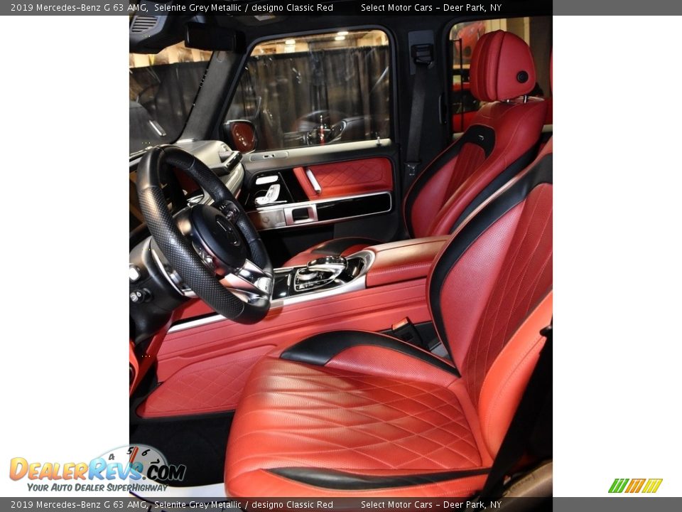 2019 Mercedes-Benz G 63 AMG Selenite Grey Metallic / designo Classic Red Photo #10