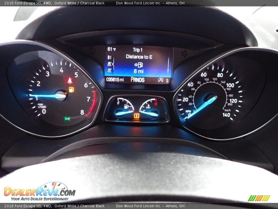 2018 Ford Escape SEL 4WD Oxford White / Charcoal Black Photo #29