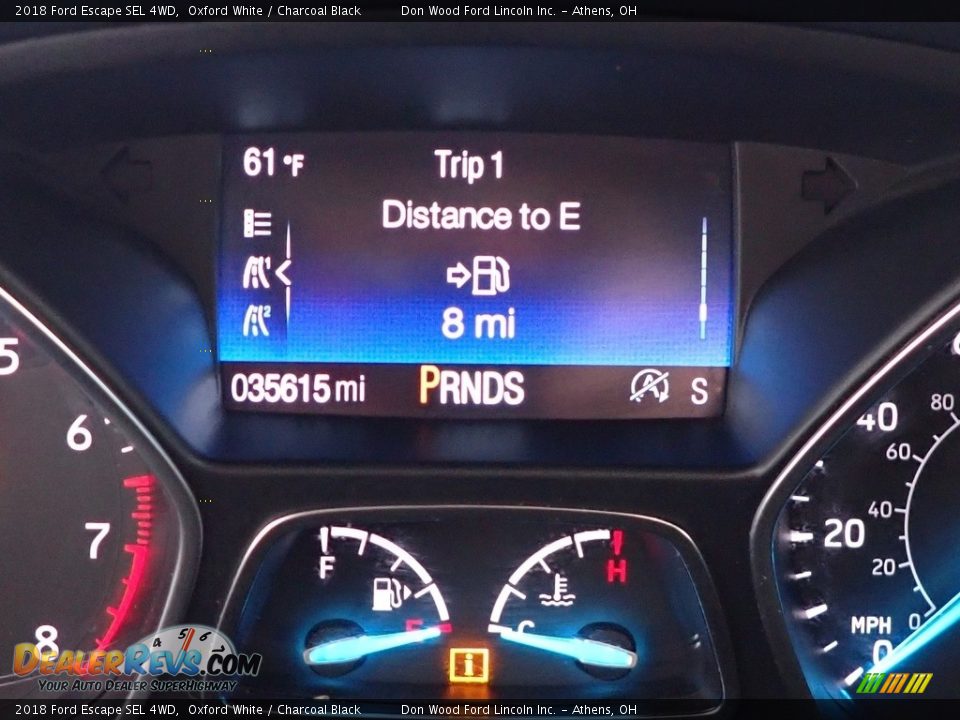 2018 Ford Escape SEL 4WD Oxford White / Charcoal Black Photo #30