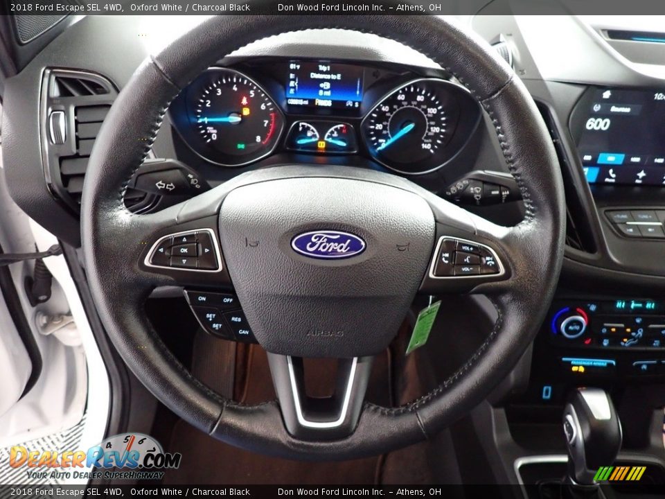 2018 Ford Escape SEL 4WD Oxford White / Charcoal Black Photo #31